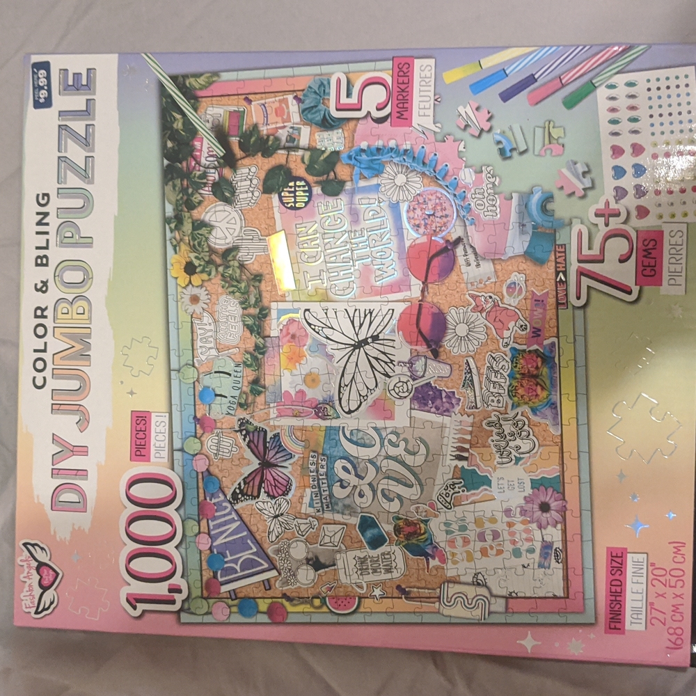 DIY JUMBO PUZZLE COLOR AND BLING 1000 PCS